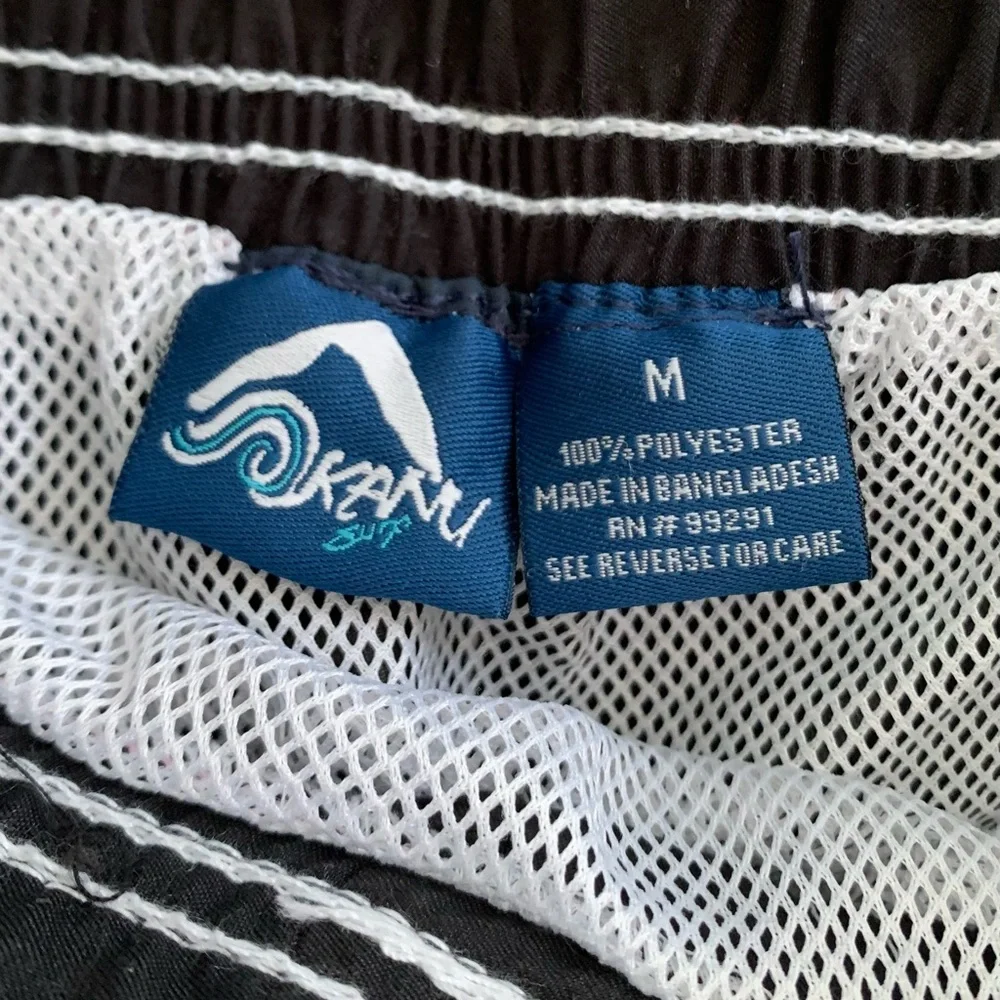 Kanu Surf Barracuda Black 10” Cargo Swim Trunks Medium